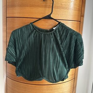 Onia Plisse Underwire Top | Forest Green